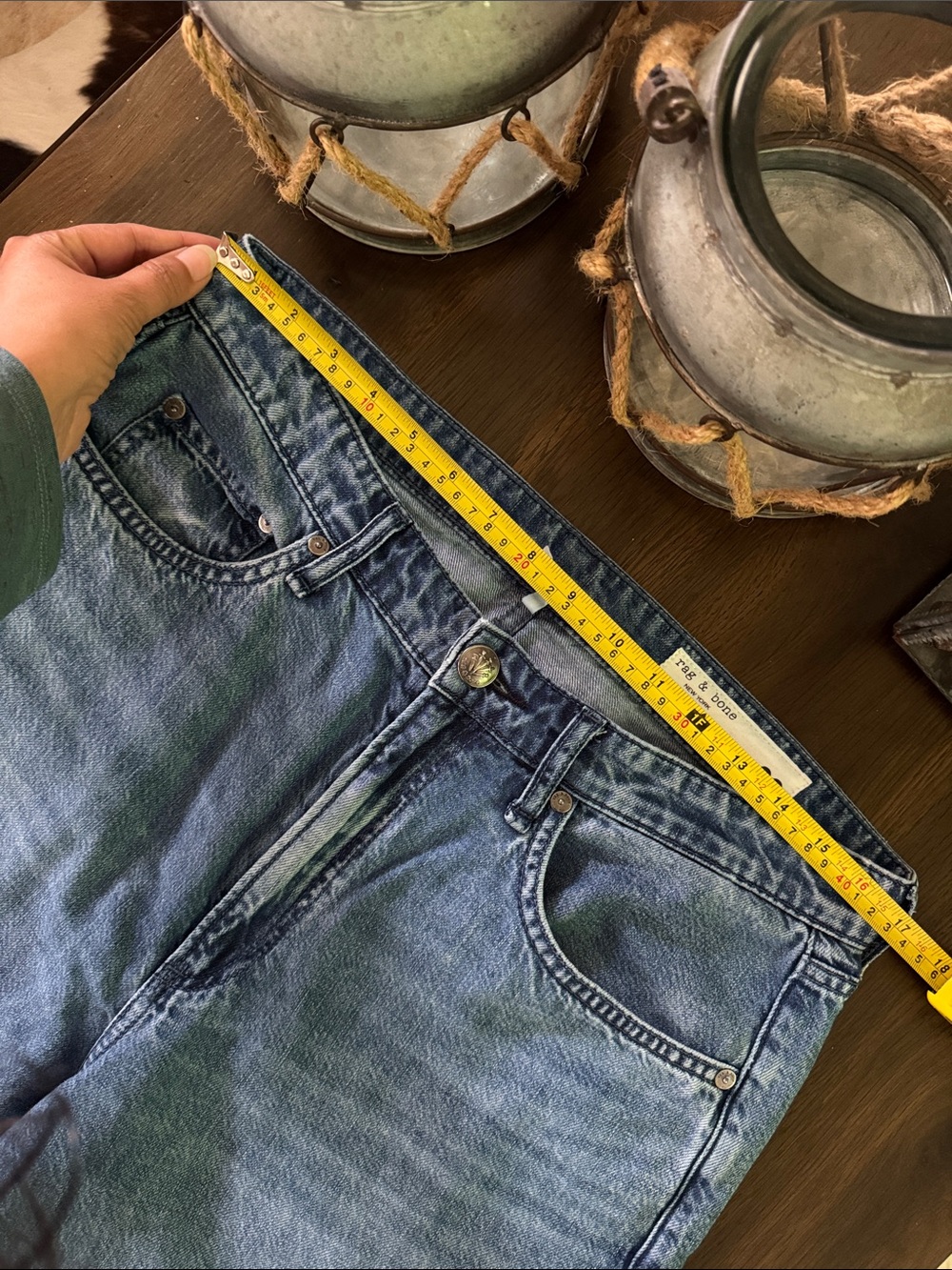 Rag & Bone Featherweight Logan wide leg jeans size 30 - Picture 8 of 16
